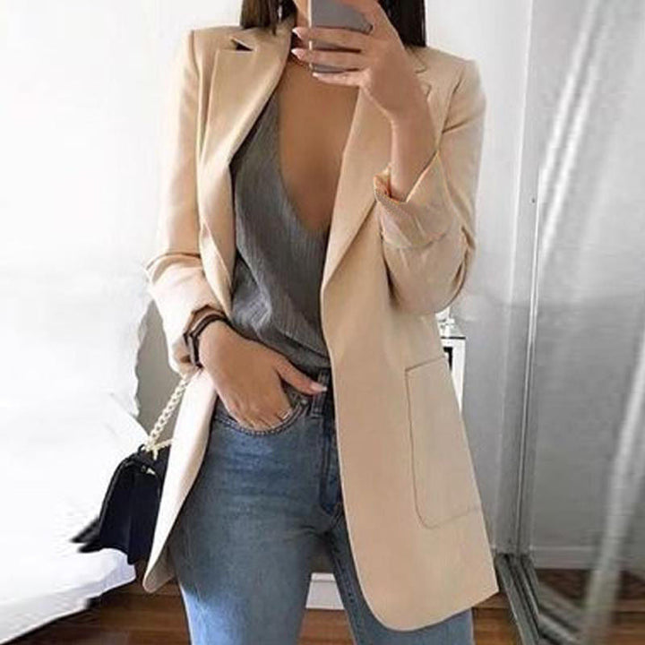 Tailored Blazer with Open Seam Detail in a Classic Cut