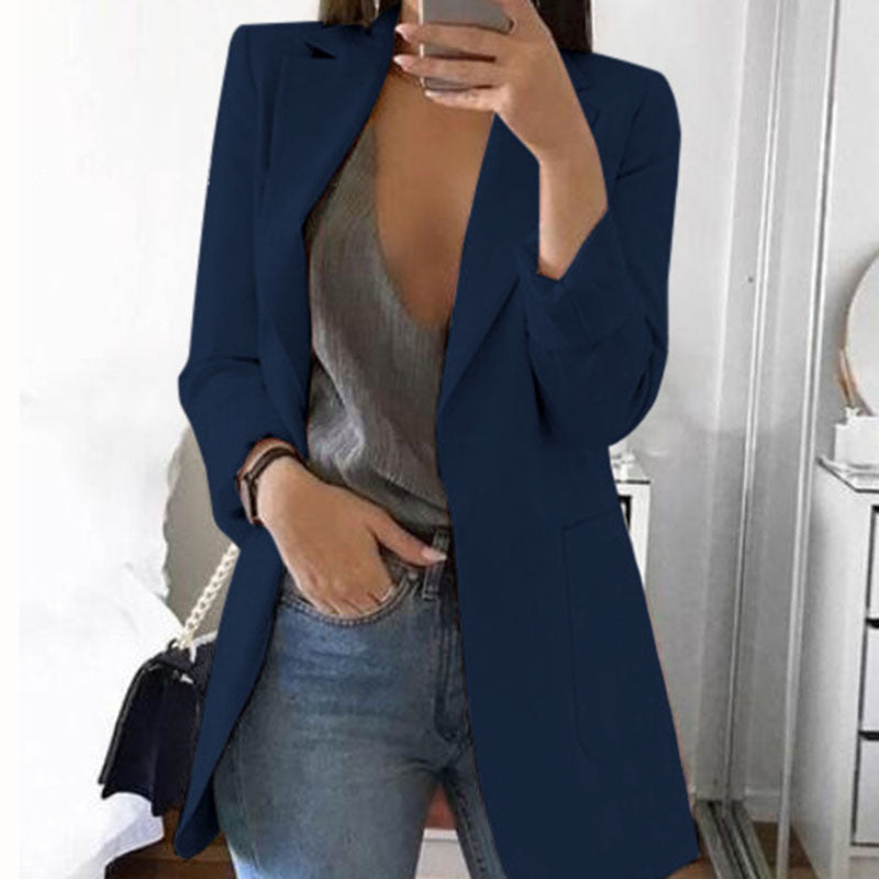 Tailored Blazer with Open Seam Detail in a Classic Cut