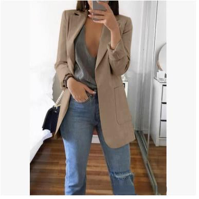 Tailored Blazer with Open Seam Detail in a Classic Cut