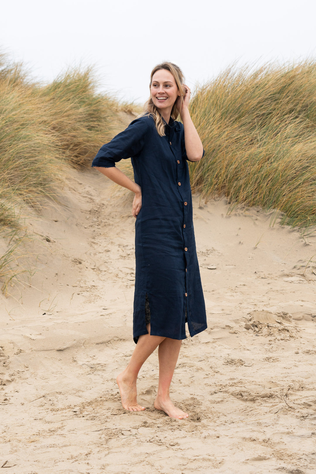 Dollie Linen Shirt Dress for Women - gallery