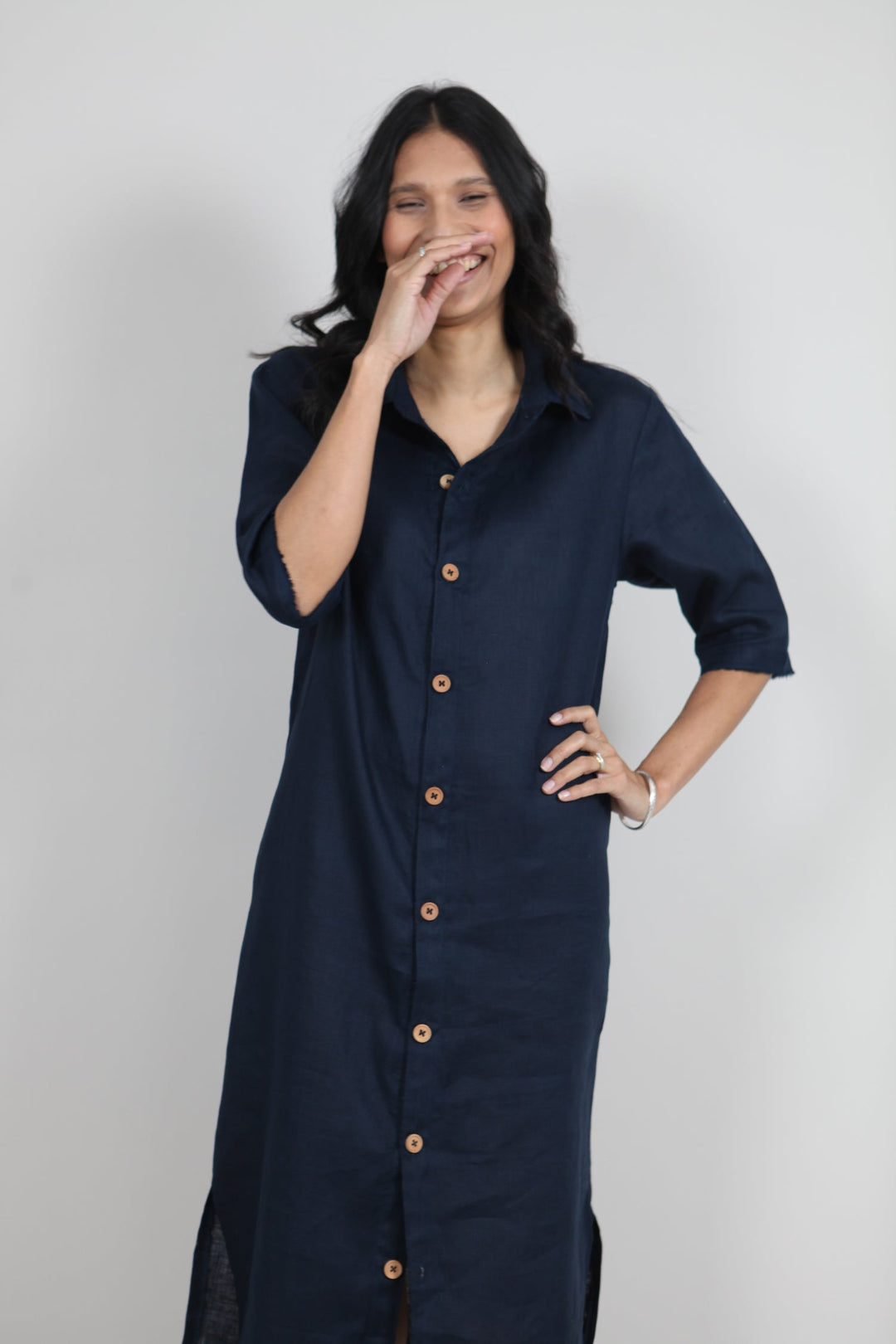Dollie Linen Shirt Dress | Linen Shirt Dress — gallery