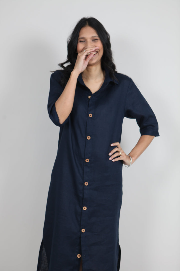 Dollie Linen Shirt Dress for Women - gallery