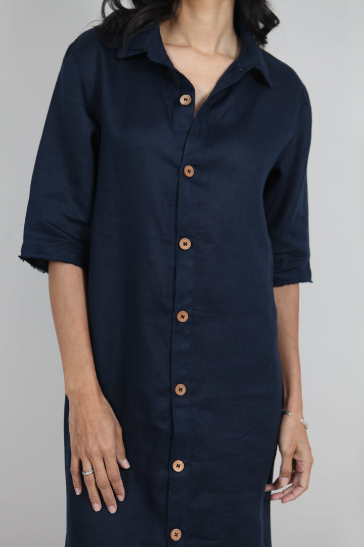 Dollie Linen Shirt Dress for Women - gallery
