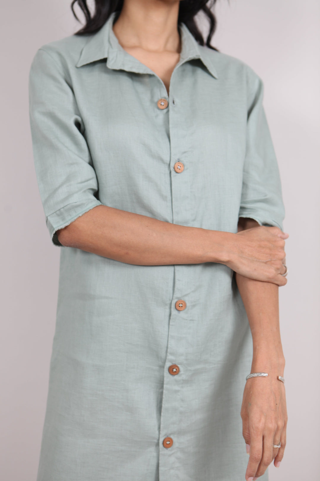 Dollie Linen Shirt Dress for Women - gallery