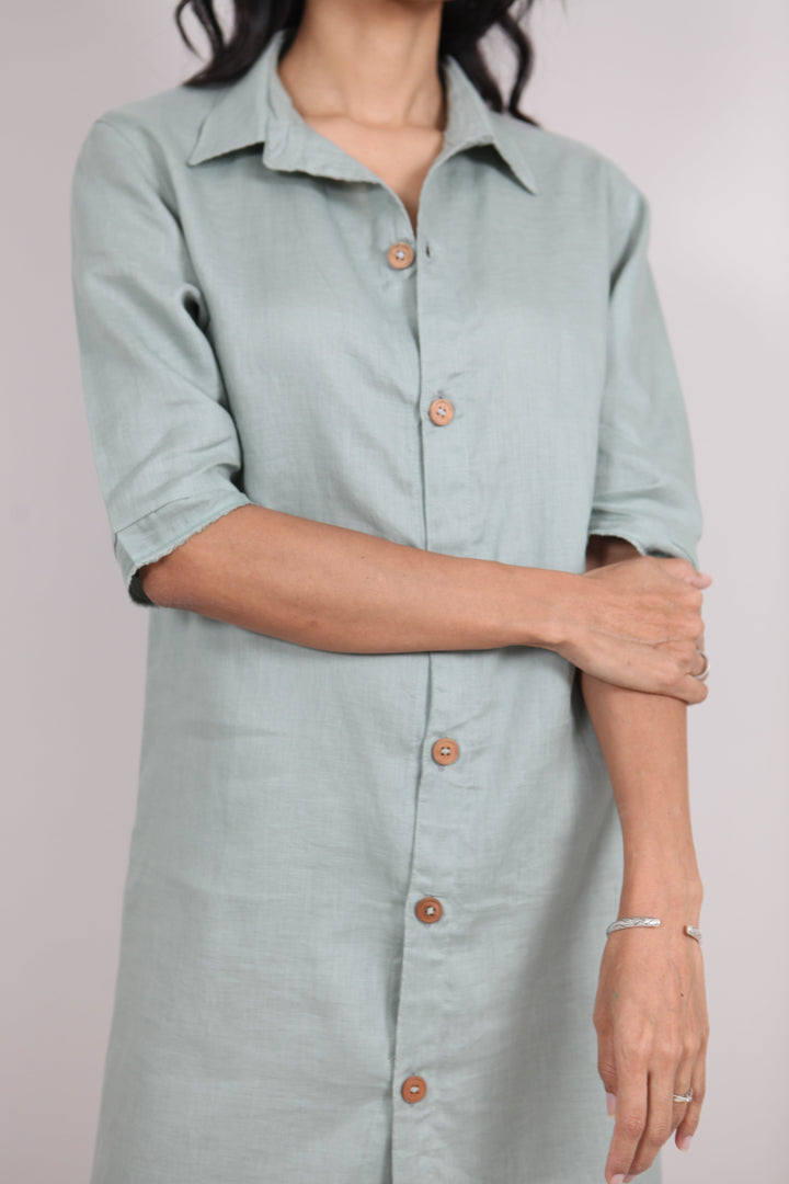 Dollie Linen Shirt Dress for Women - gallery