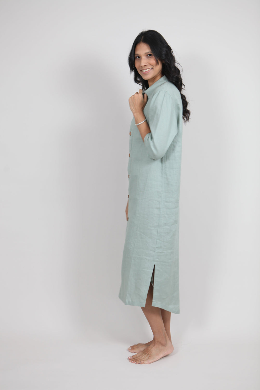 Dollie Linen Shirt Dress for Women - gallery