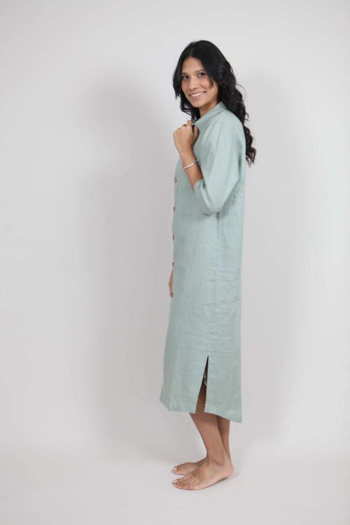 Dollie Linen Shirt Dress for Women - gallery