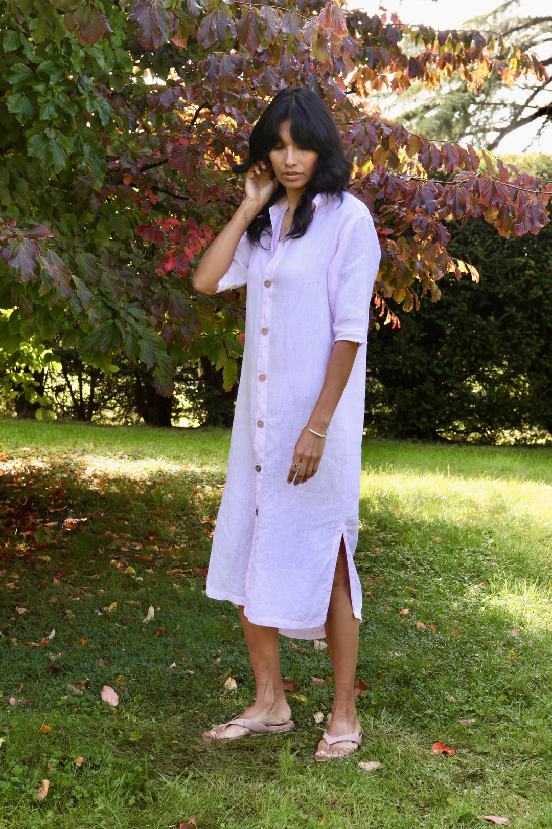 Dollie Linen Shirt Dress for Women - gallery