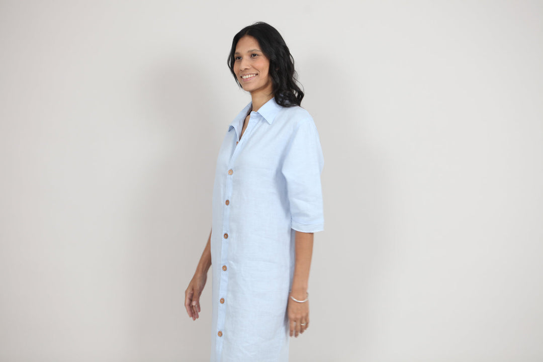 Dollie Linen Shirt Dress | Linen Shirt Dress — gallery