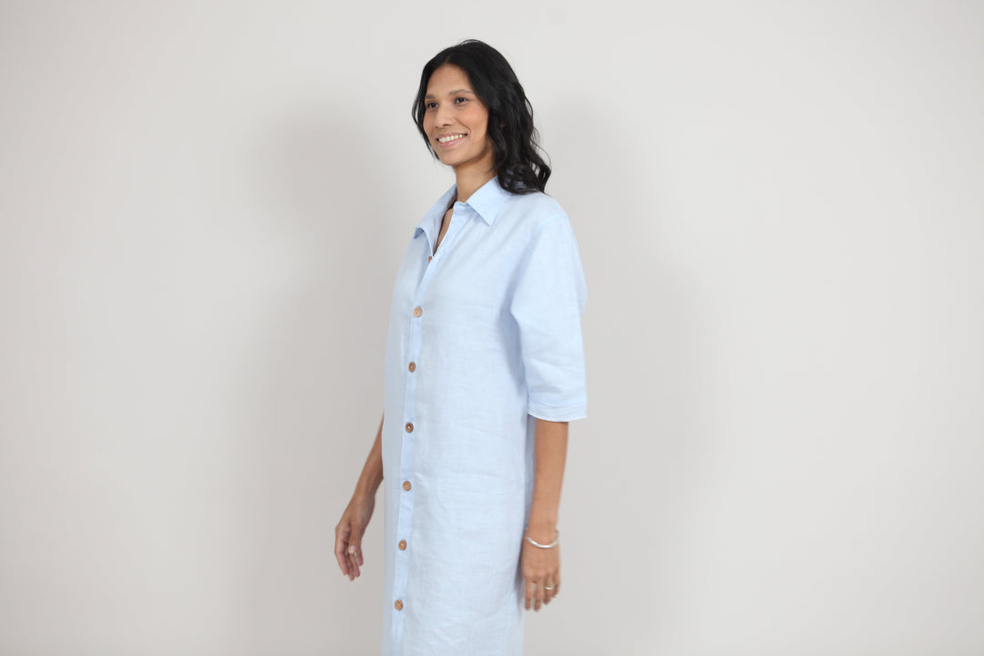 Dollie Linen Shirt Dress for Women - gallery