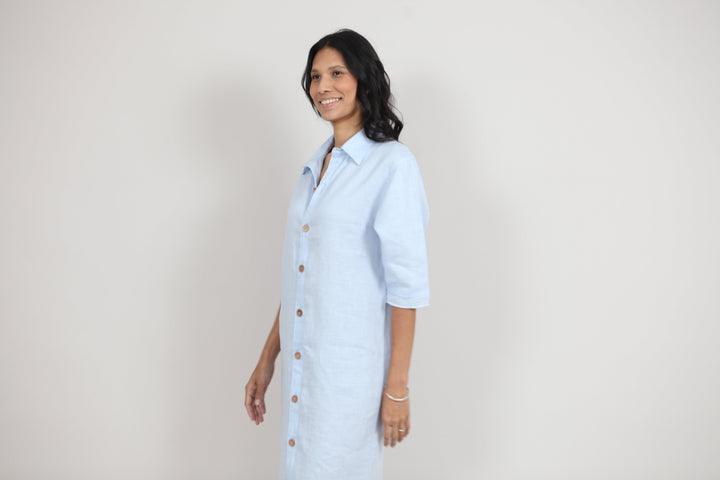 Dollie Linen Shirt Dress for Women - gallery