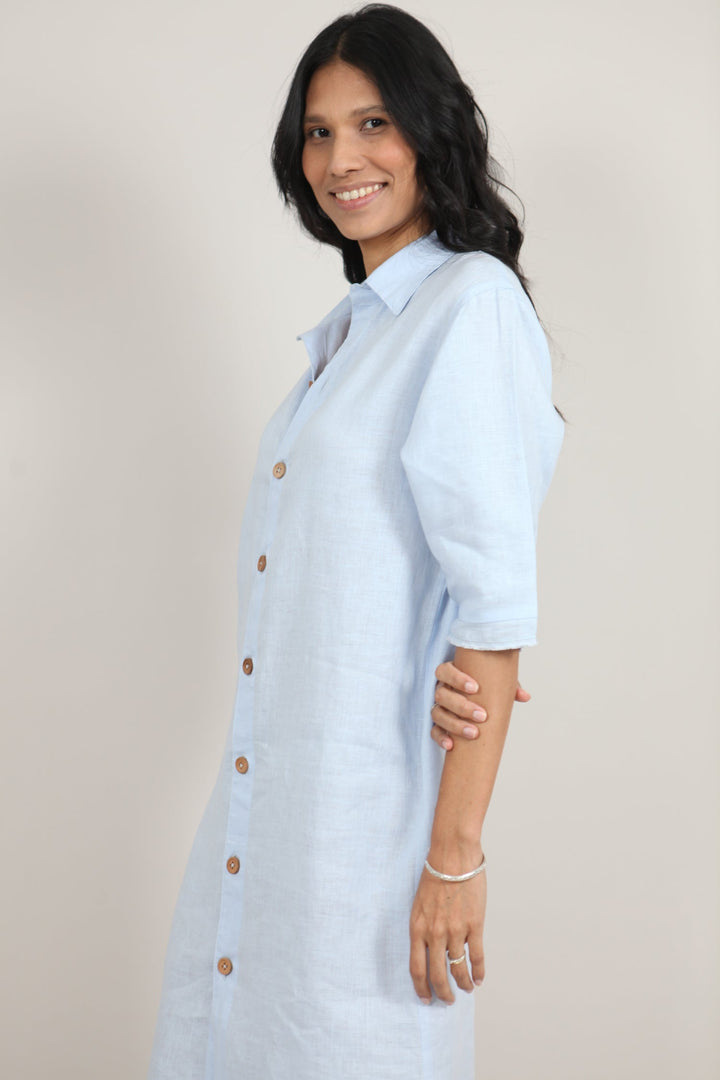 Dollie Linen Shirt Dress | Linen Shirt Dress — gallery