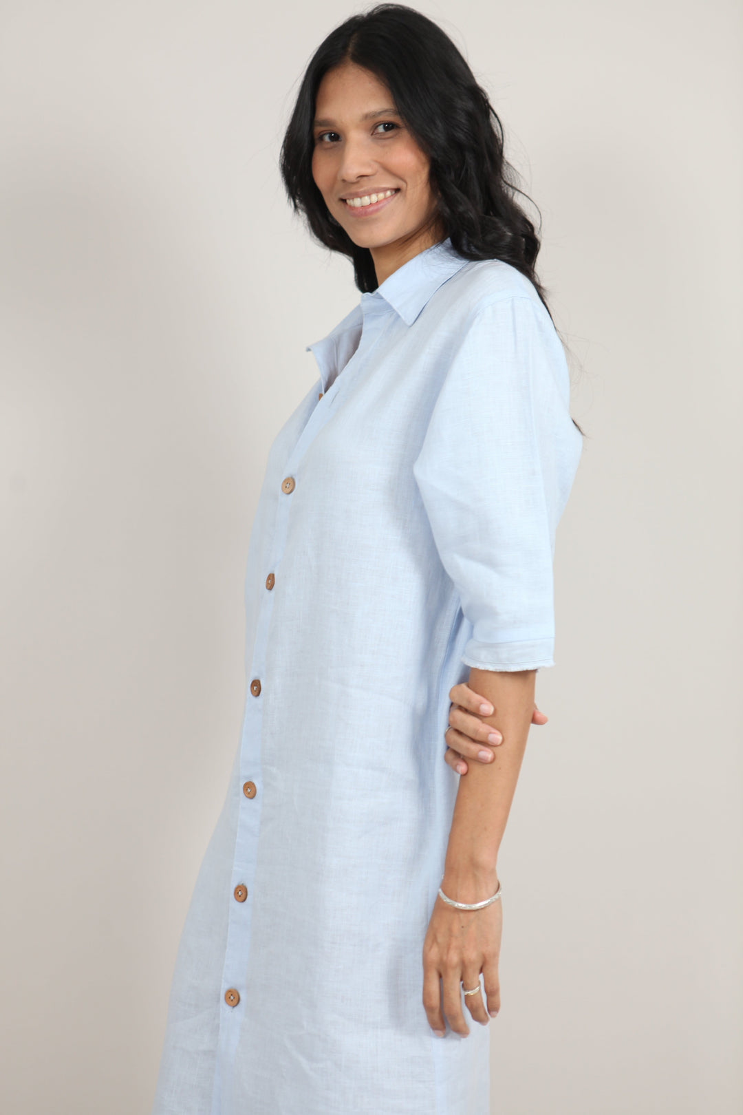 Dollie Linen Shirt Dress for Women - gallery