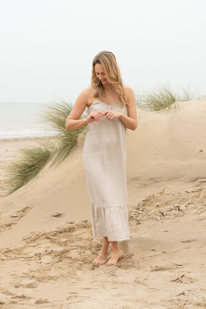 Winnie Linen Sundress | Linen Sundress — Natural
