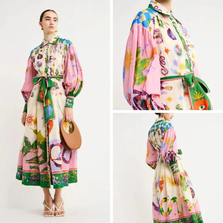 Long Floral Retro-Style Dress for an Easy Weekend Look