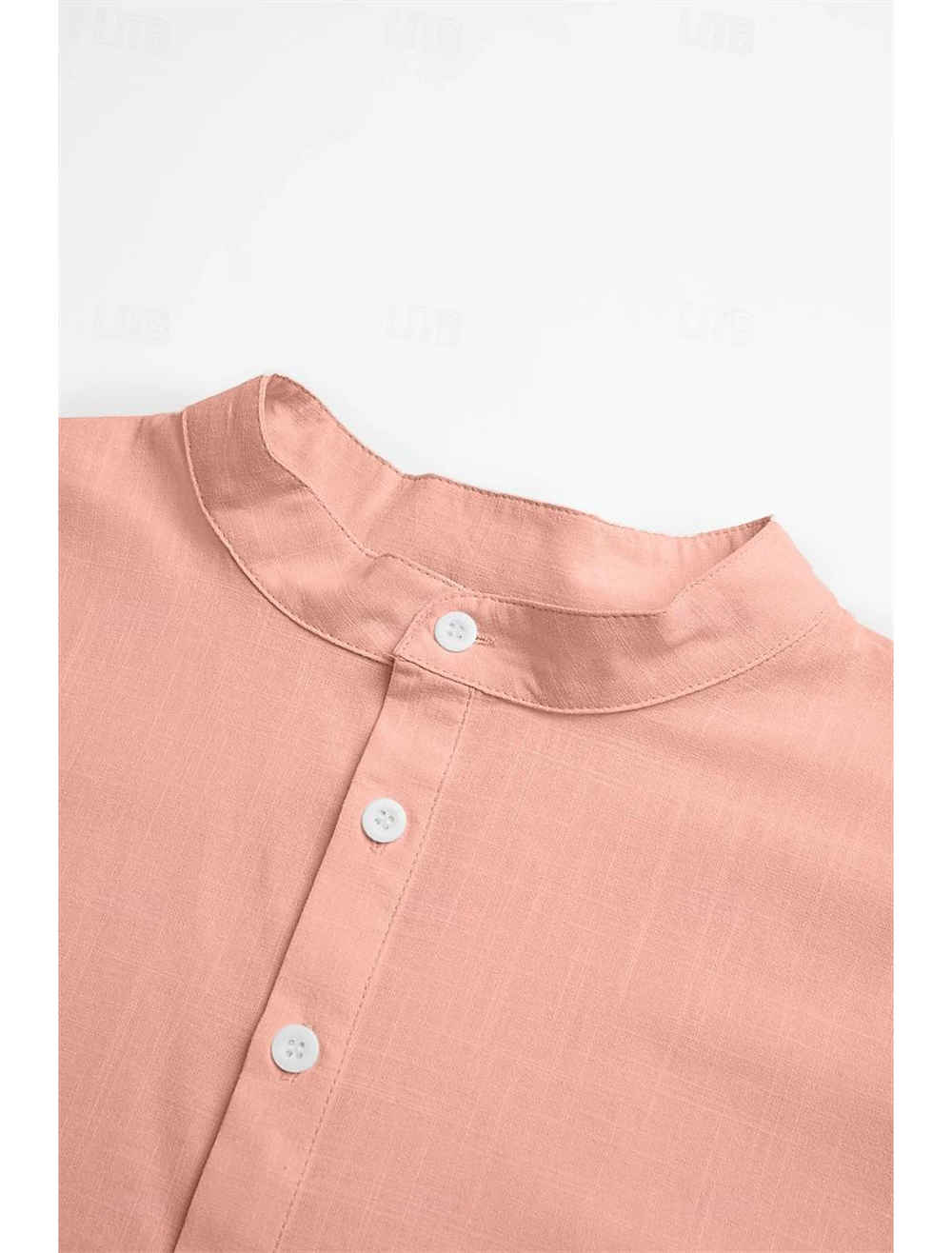 Linen Henley Summer Casual Shirt for Men - gallery