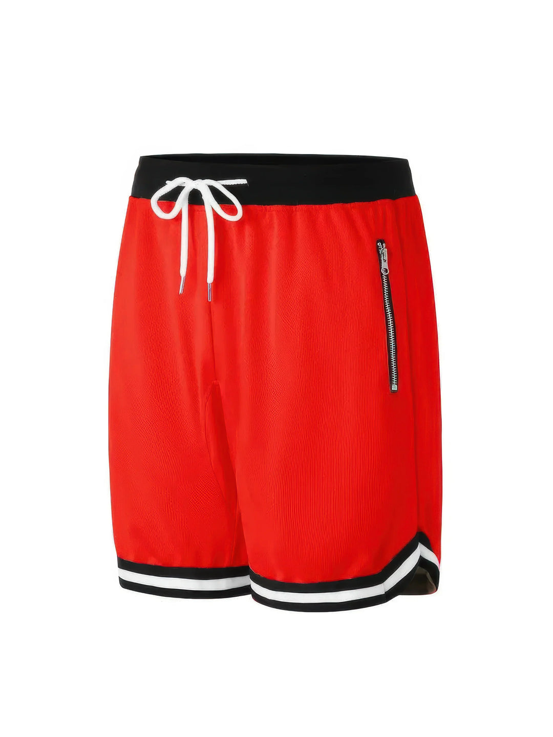 Airflow Zip Pocket Basketball Shorts for Men - Red