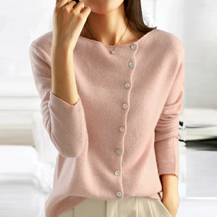 Wool Blend Jacket with Side Closure for Women