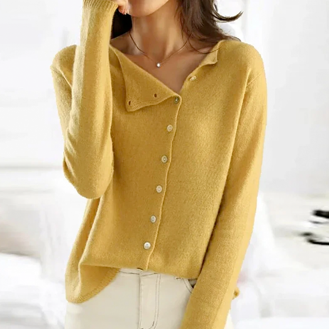 Wool Blend Jacket with Side Closure for Women