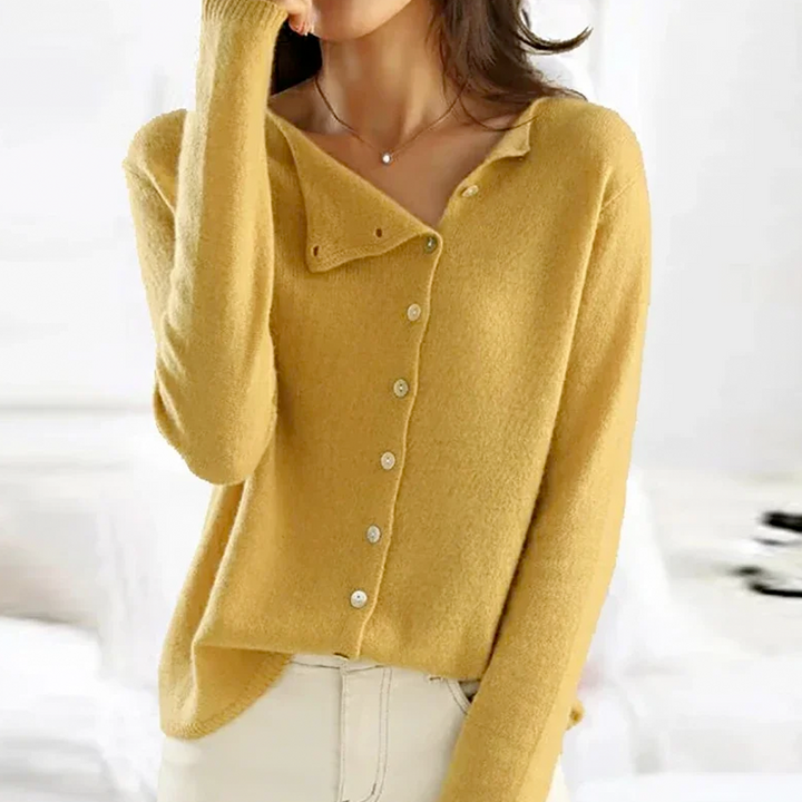 Wool Blend Jacket with Side Closure for Women