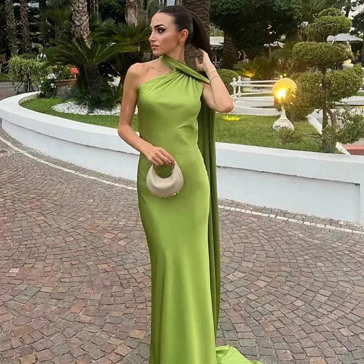 Elizabeth Halter Dress for Women - Green
