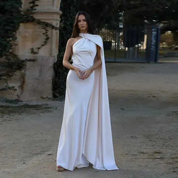 Elizabeth Halter Dress for Women - White