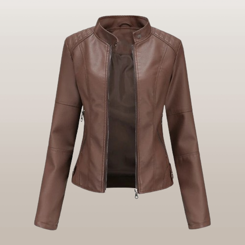Zip-Up Jacket with Tailored Cut and Soft Lining