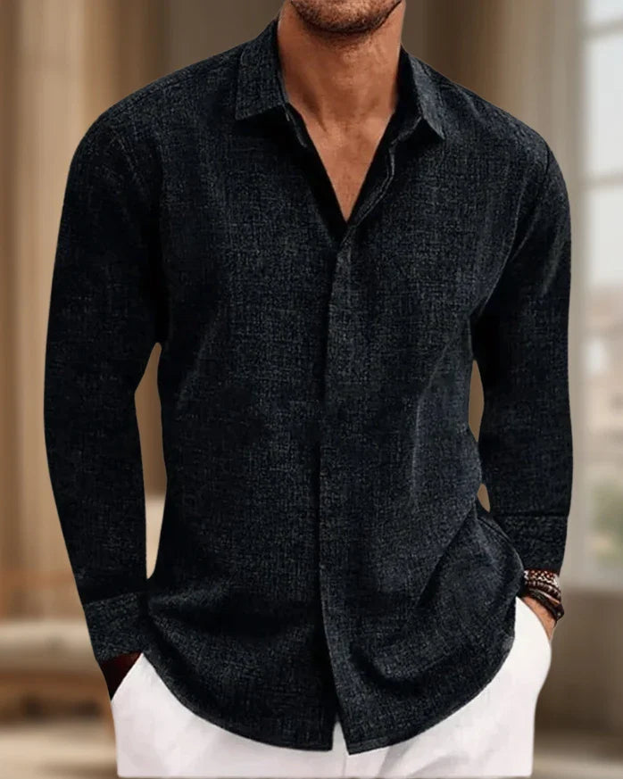 Adriano Linen-Cotton Blend Shirt for Men