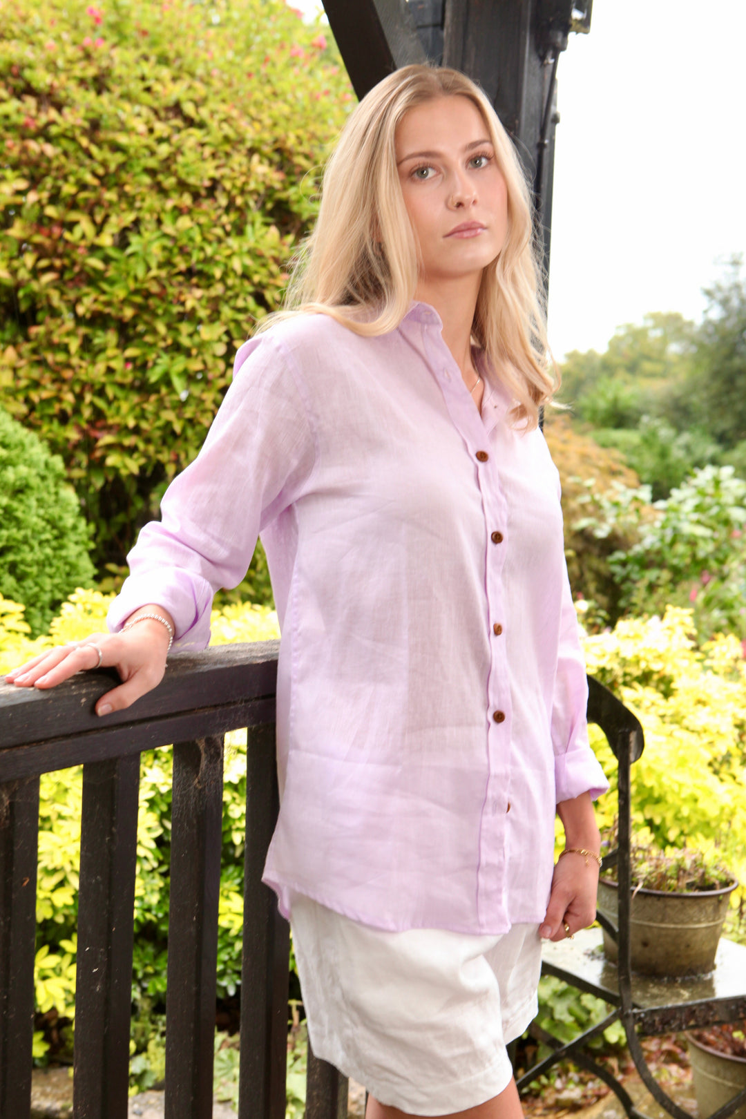 Freddie Linen Shirt Top for Women - gallery