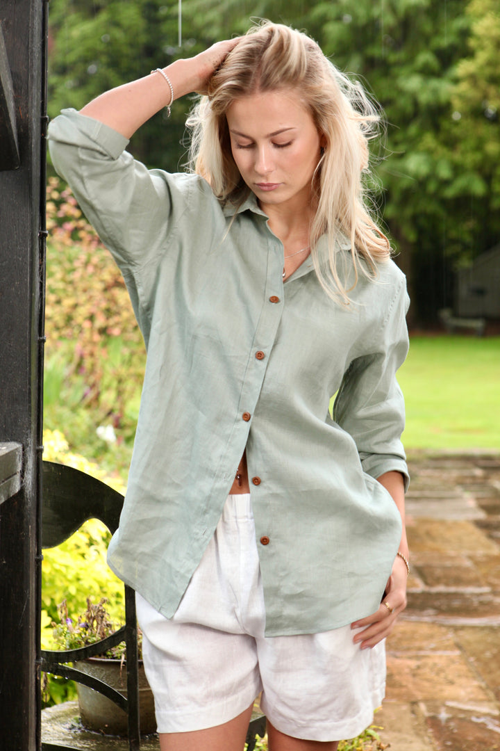 Freddie Linen Shirt Top for Women - gallery