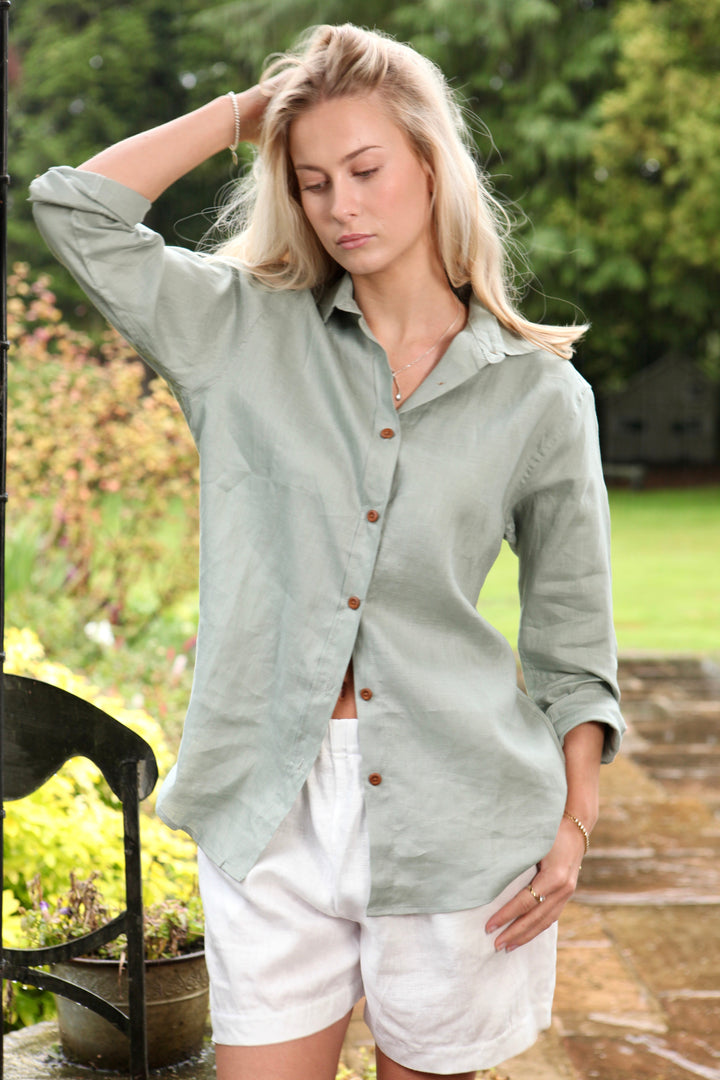 Freddie Linen Shirt Top for Women - gallery