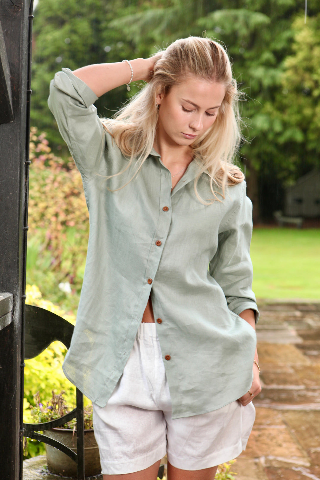 Freddie Linen Shirt Top for Women - gallery