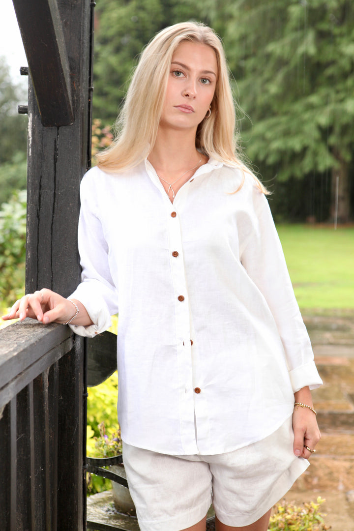 Freddie Linen Shirt Top for Women - gallery