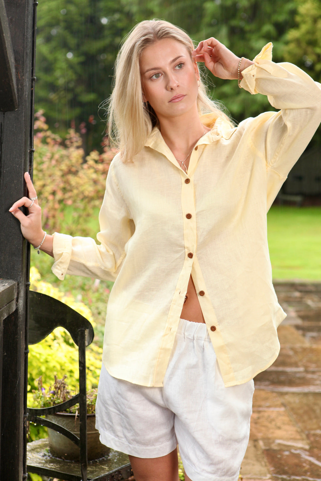 Freddie Linen Shirt Top for Women - gallery
