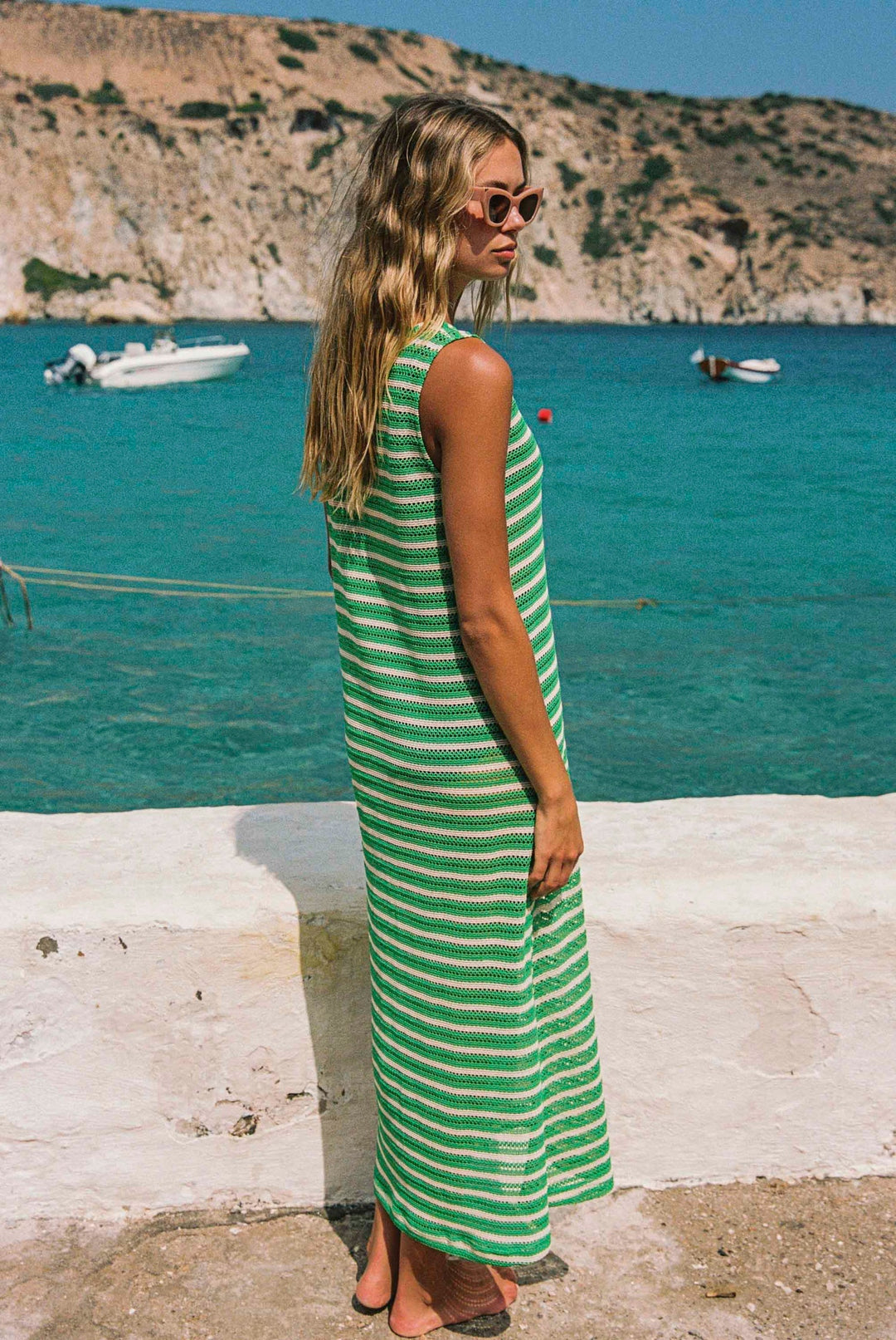 Goldy Dress In Mint Mirage — gallery