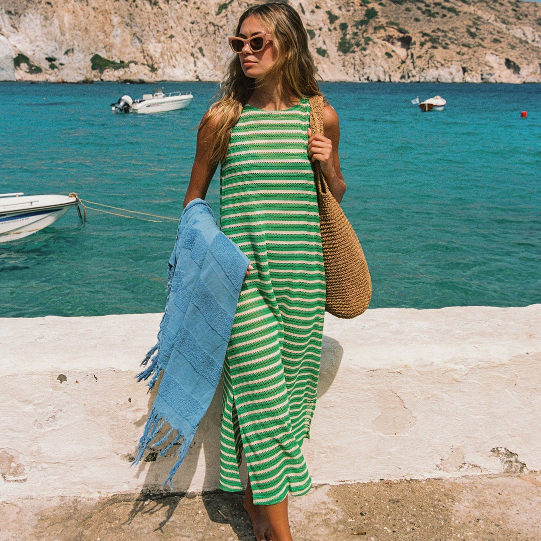 Goldy Dress In Mint Mirage — gallery