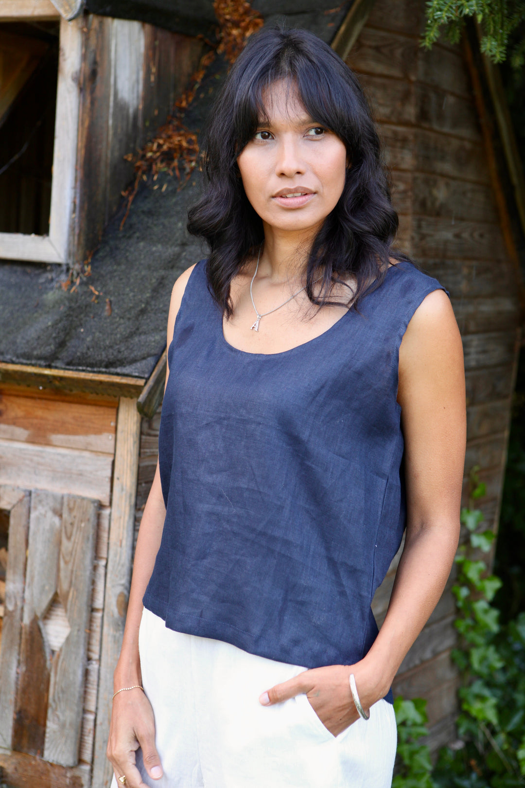 Gracie Linen Top for Women
