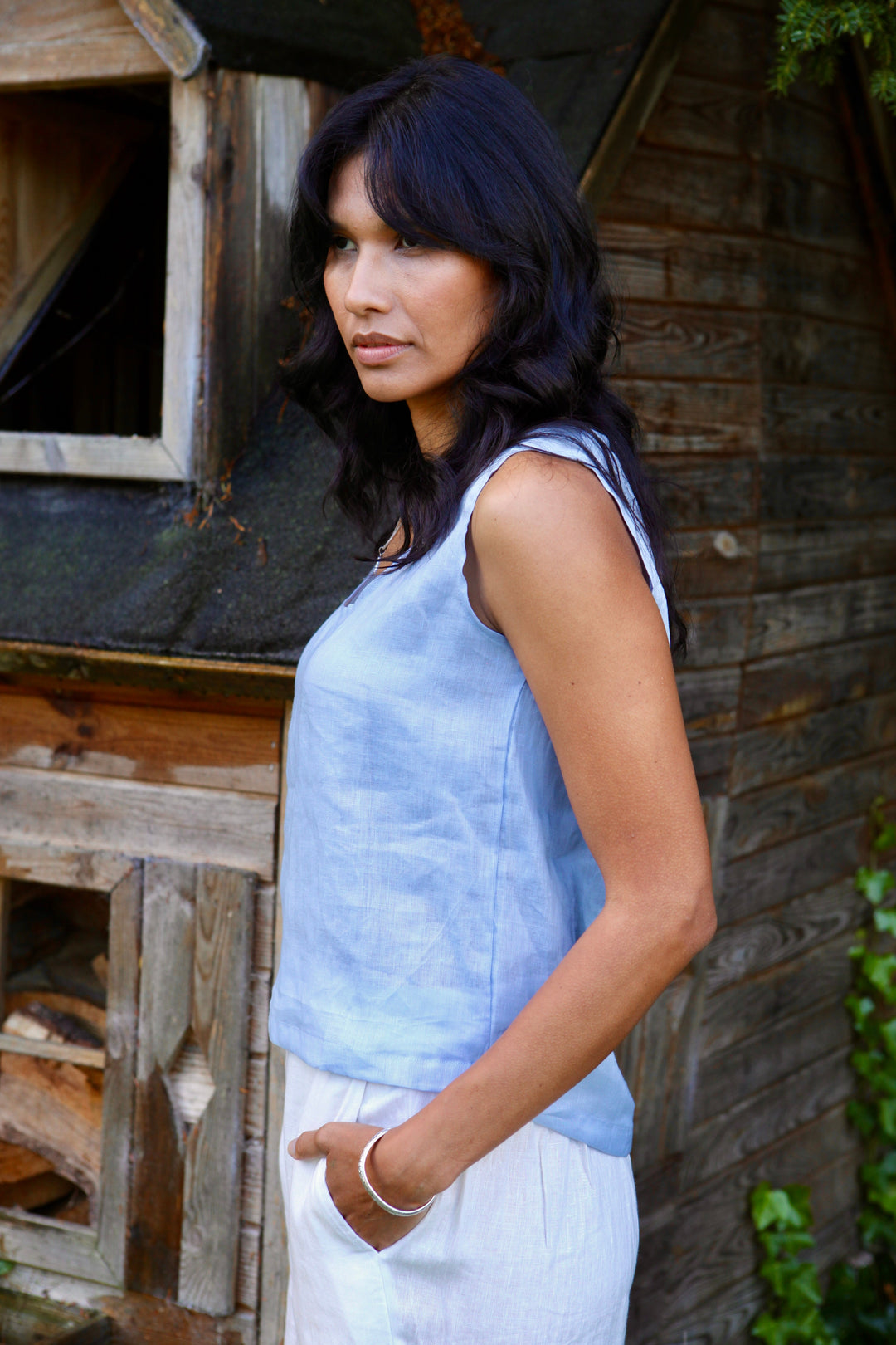Gracie Linen Top for Women - gallery