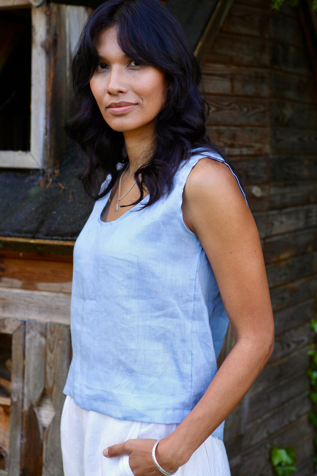 Gracie Linen Top for Women - gallery
