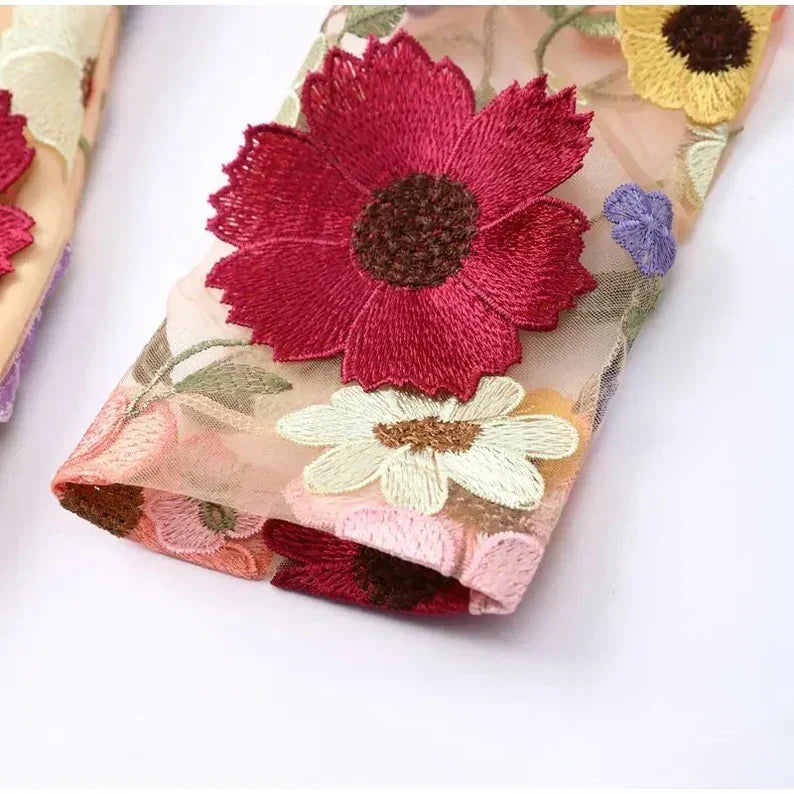 Unique Handcrafted Floral Dress