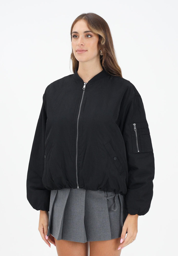 Black Bomber Jacket for Women