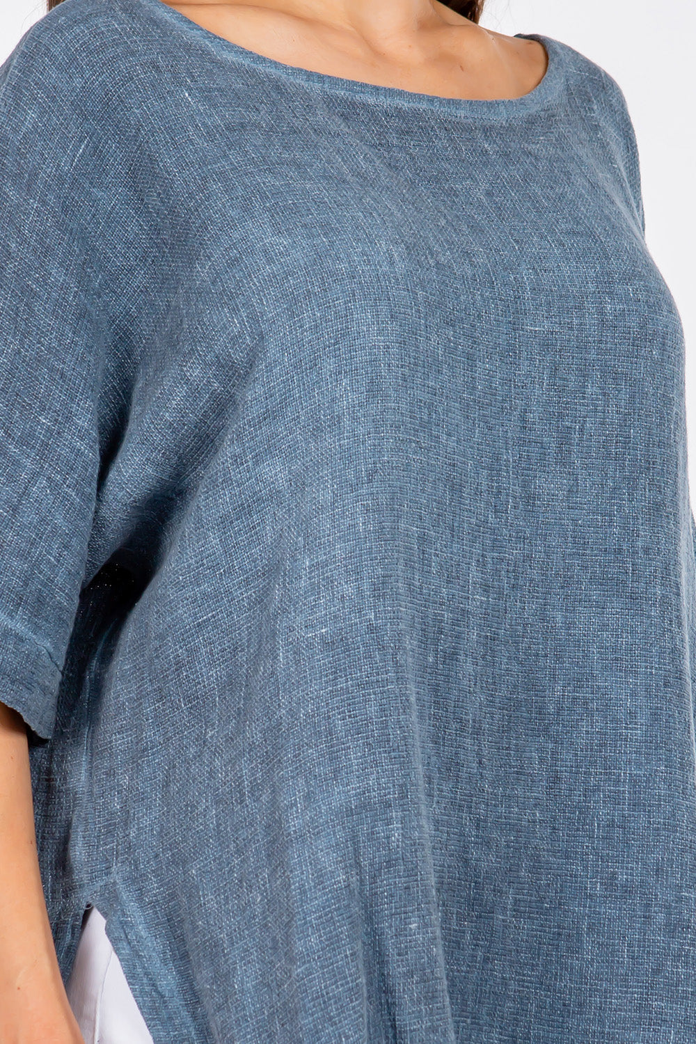 Italian Linen Side Open Tunic for Women - gallery