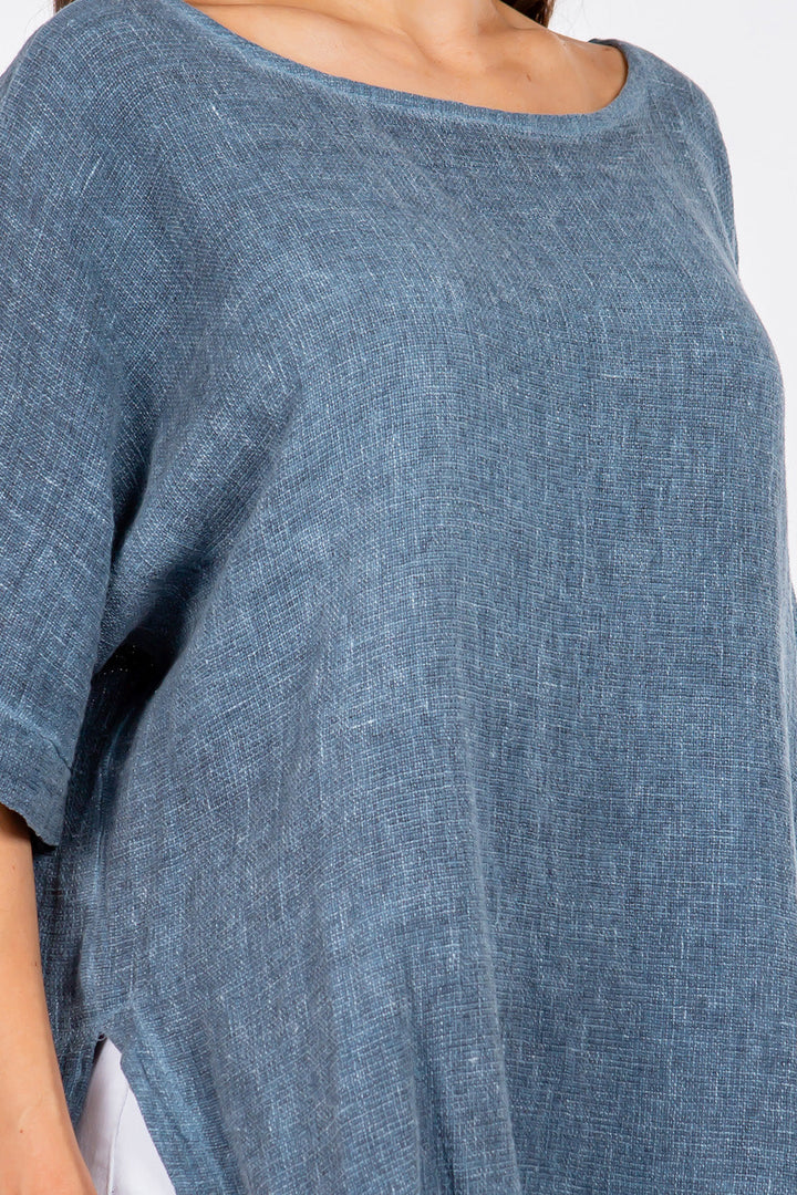Italian Linen Side Open Tunic for Women - gallery