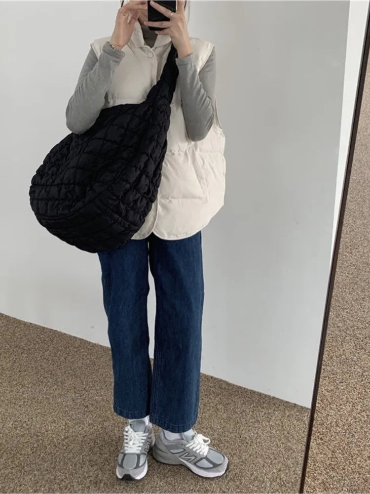 Lightweight Down Shoulder Bag, Roomy Everyday Carry