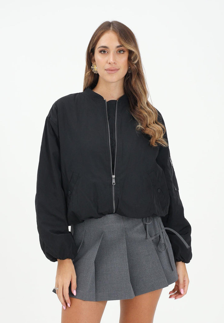 Black Bomber Jacket for Women - gallery