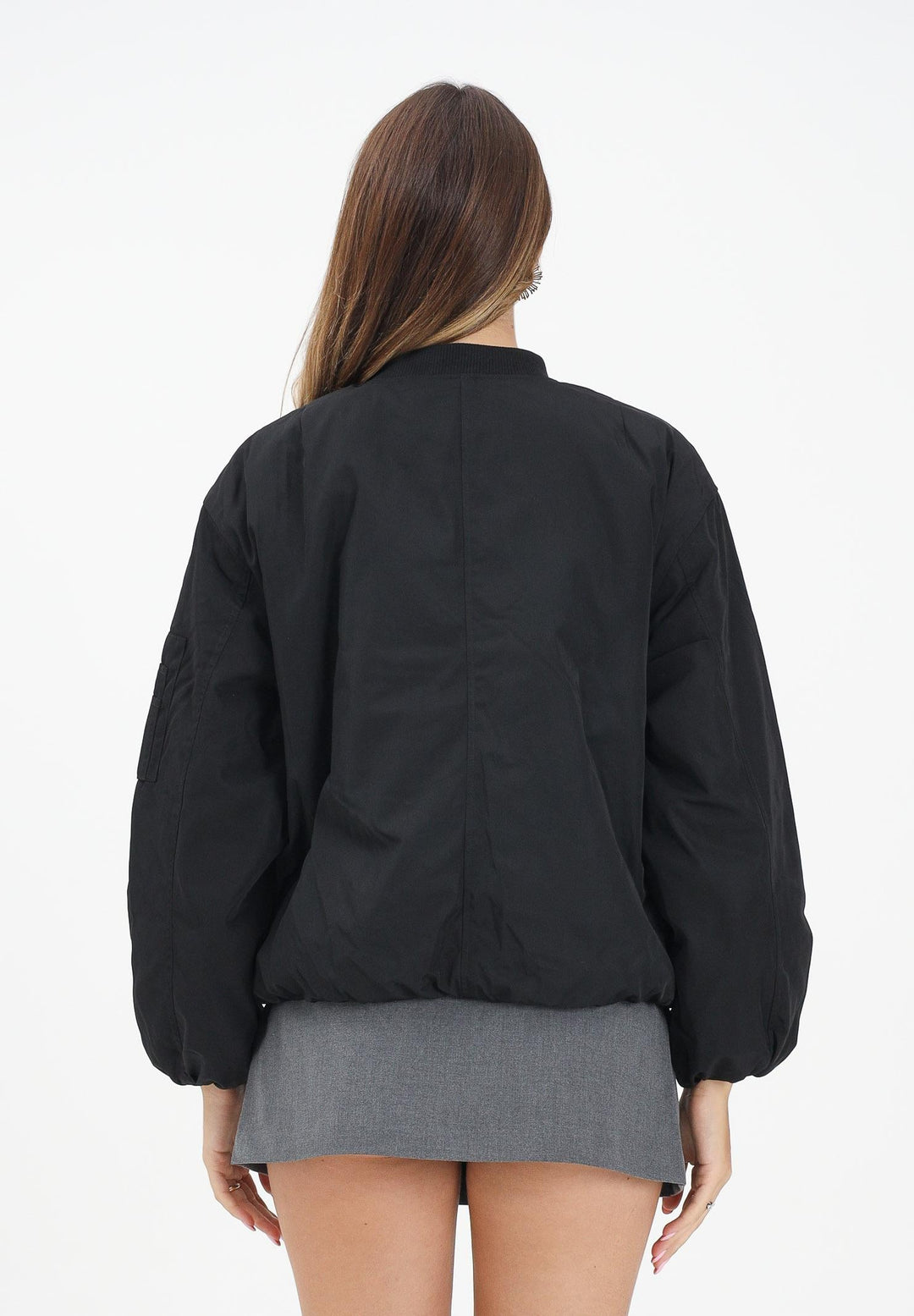 Black Bomber Jacket for Women - gallery