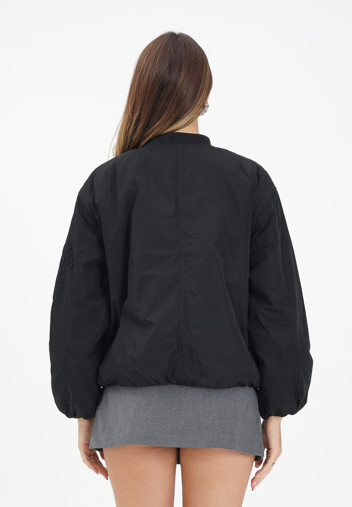 Black Bomber Jacket for Women - gallery