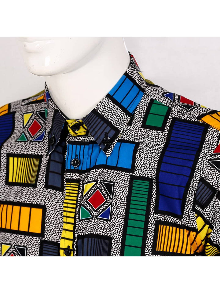 Justice African Print Long Sleeve Shirt for Men - gallery