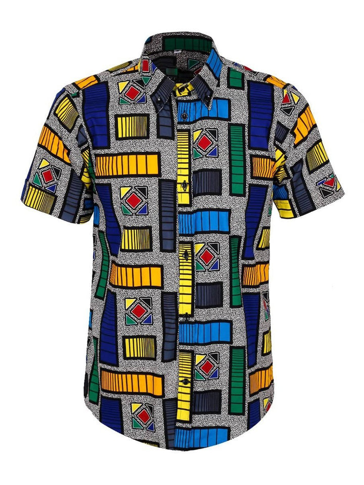 Justice African Print Long Sleeve Shirt for Men