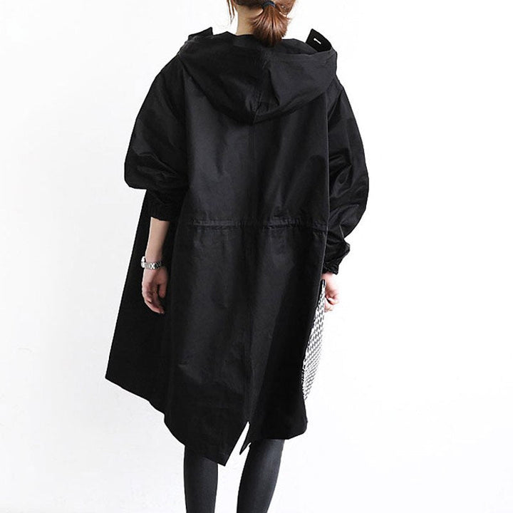 Women's Double-Breasted Trench Coat with Waist Belt